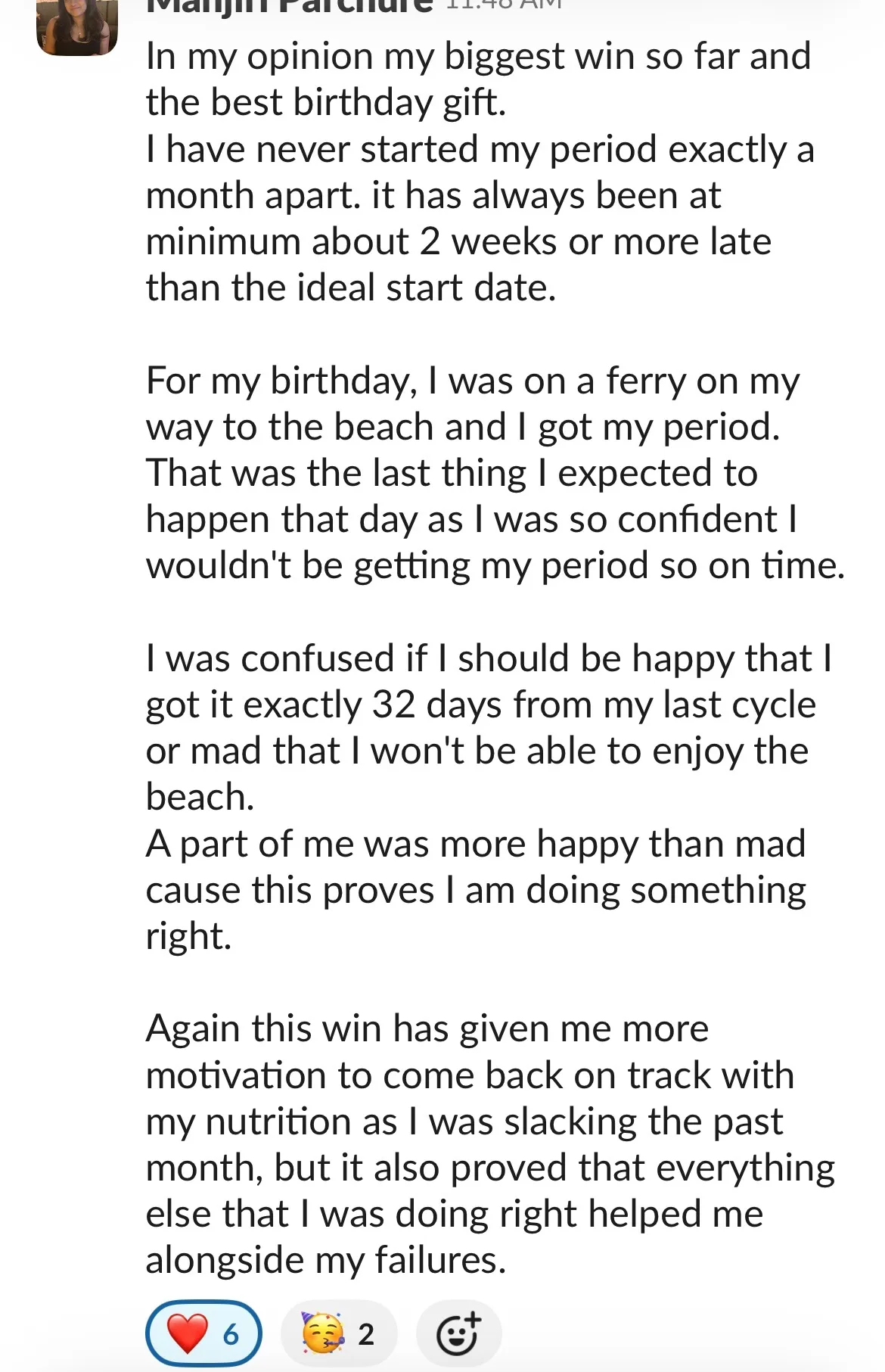 Client win shared in the Nurture community