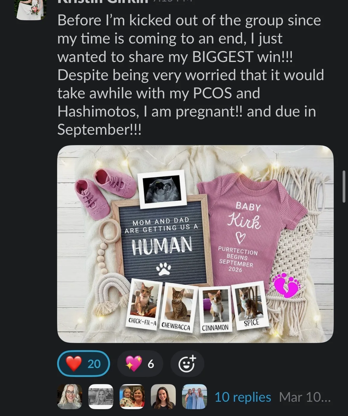 Client win shared in the Nurture community