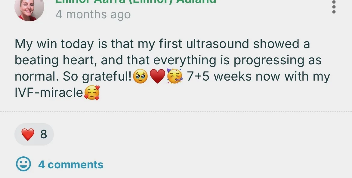 Client win shared in the Nurture community