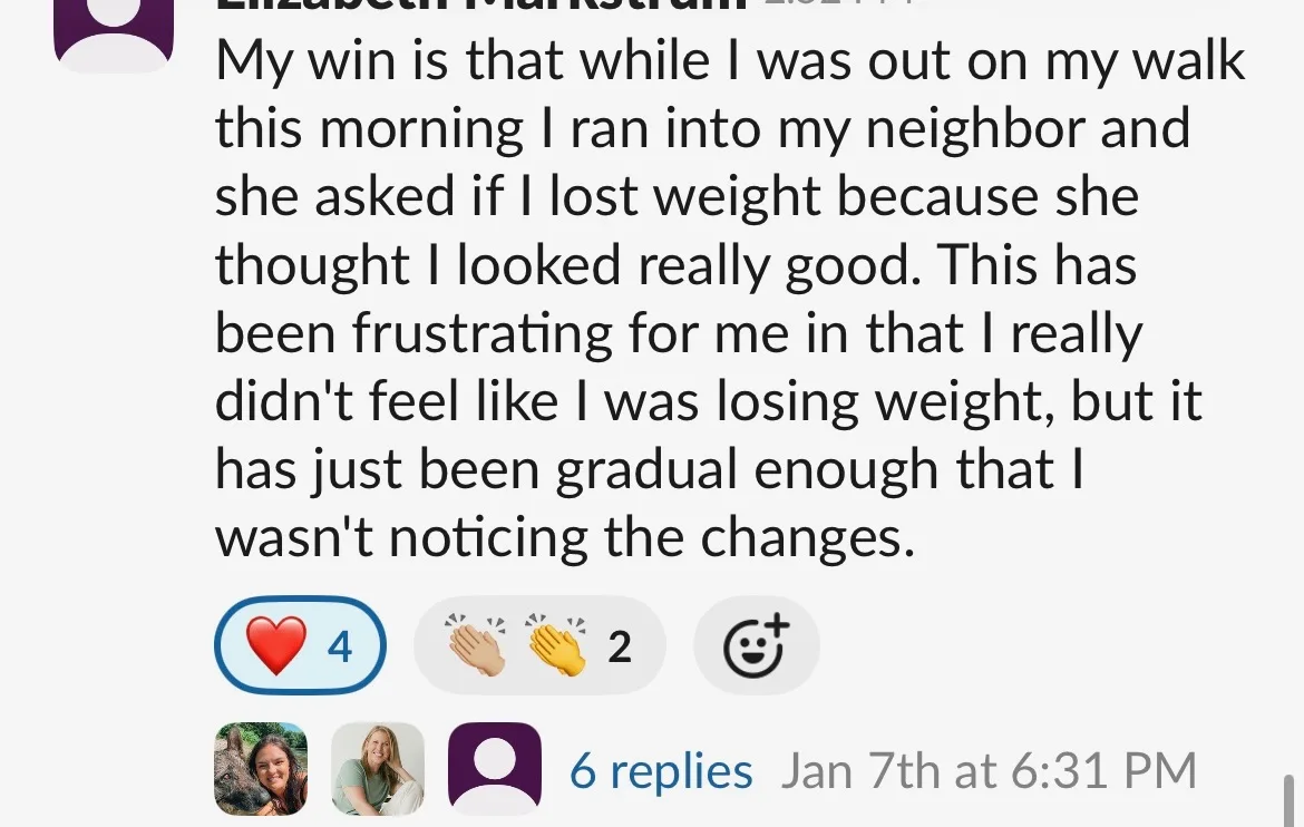 Client win shared in the Nurture community