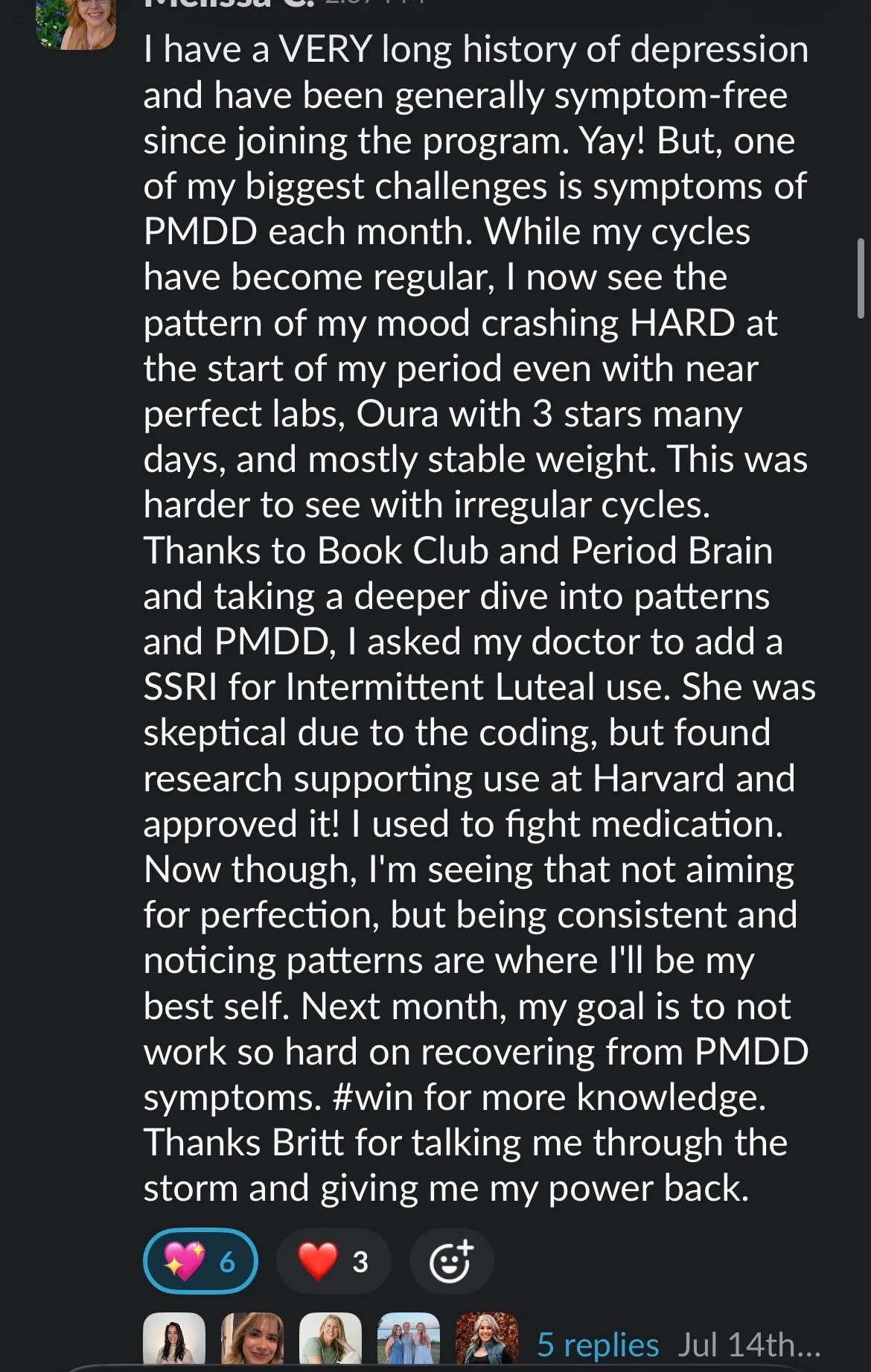 Client win shared in the Nurture community
