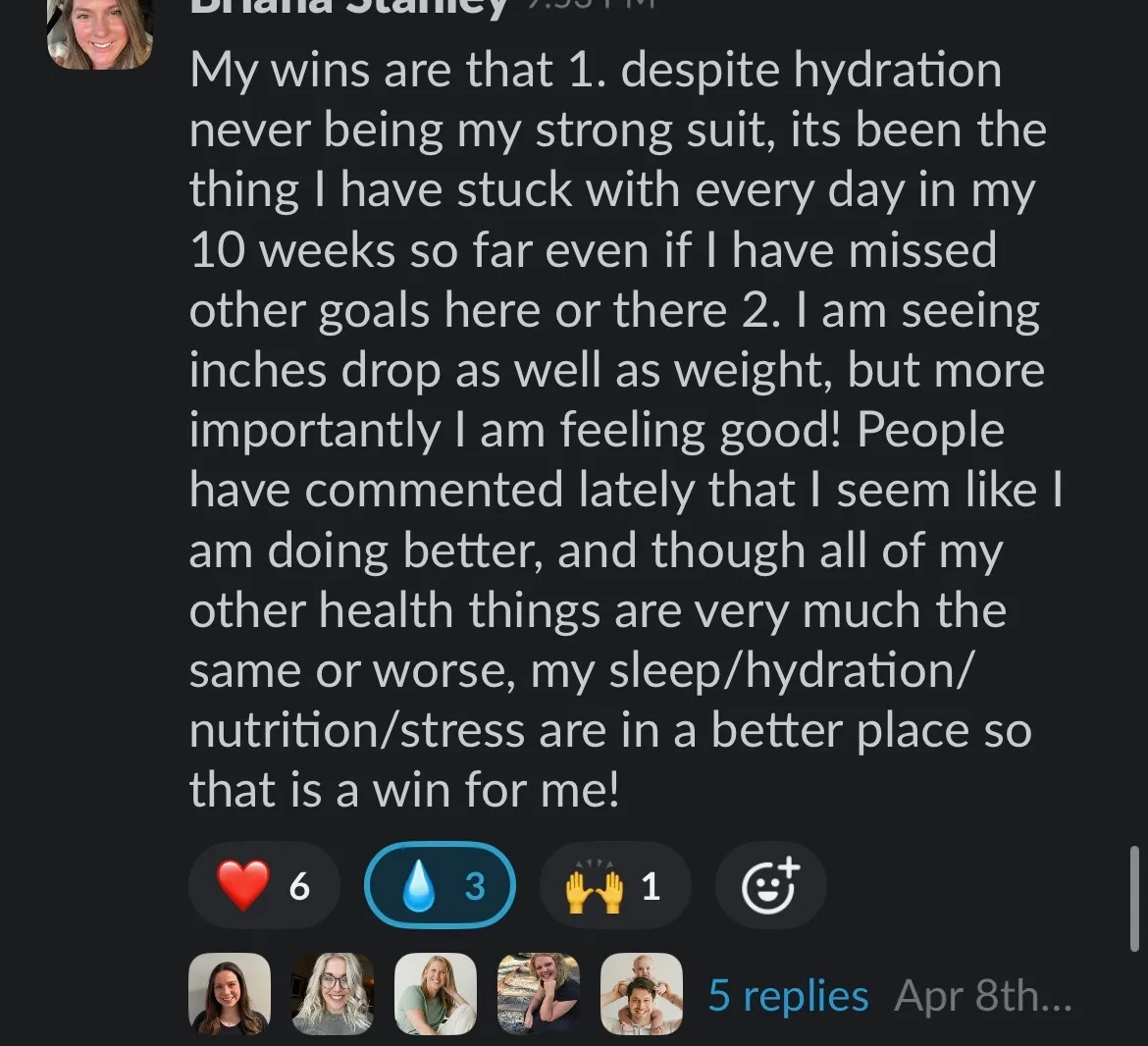 Client win shared in the Nurture community