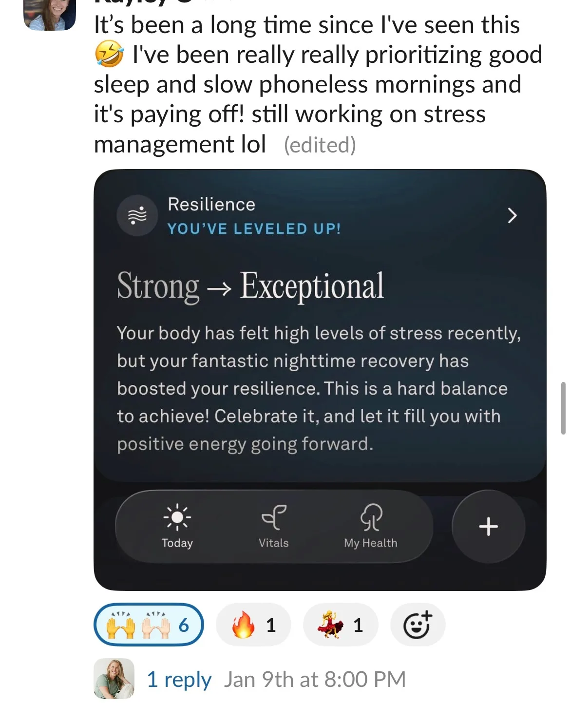 Client win shared in the Nurture community