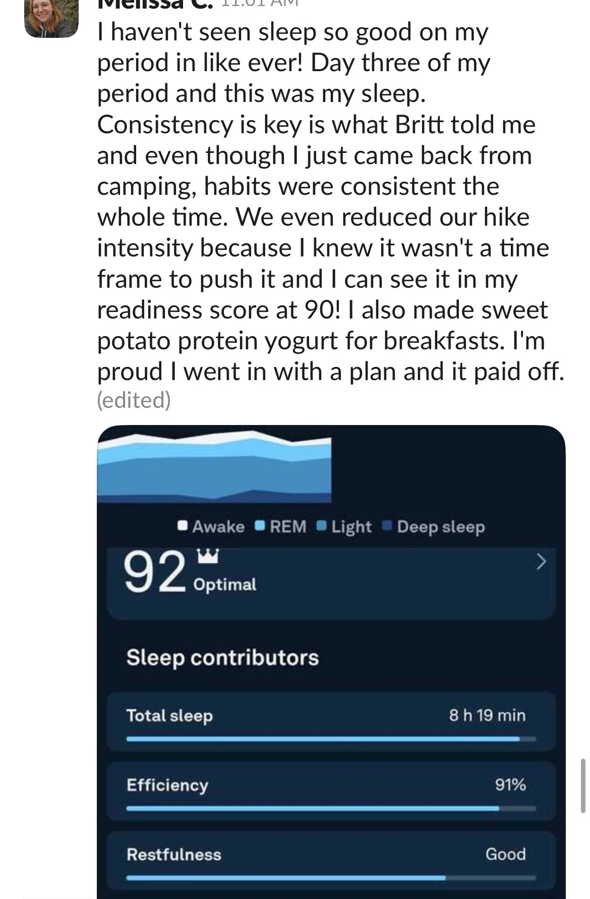 Client win shared in the Nurture community