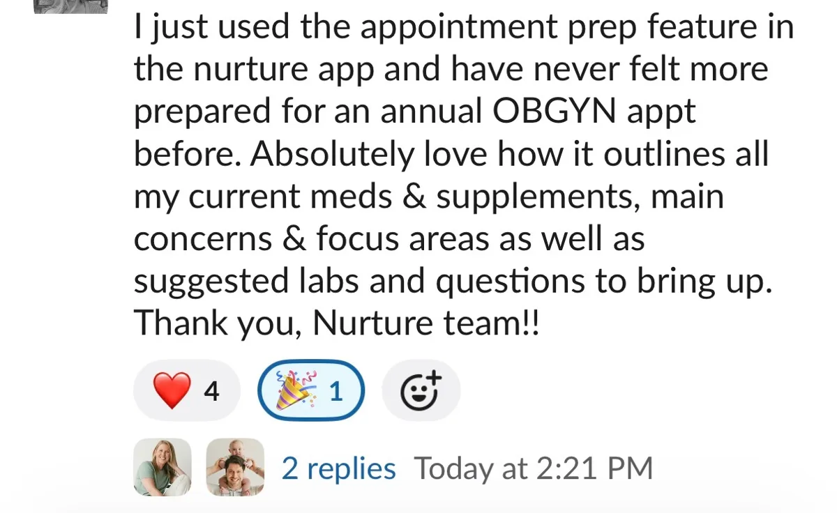 Client win shared in the Nurture community