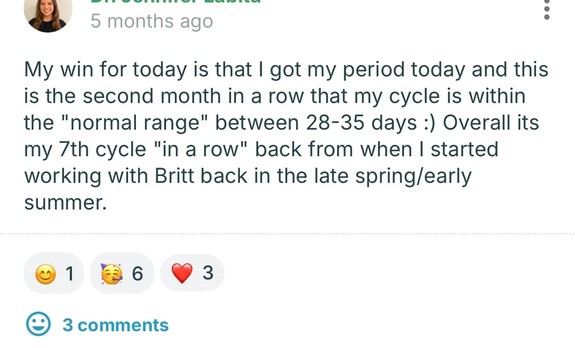 Client win shared in the Nurture community