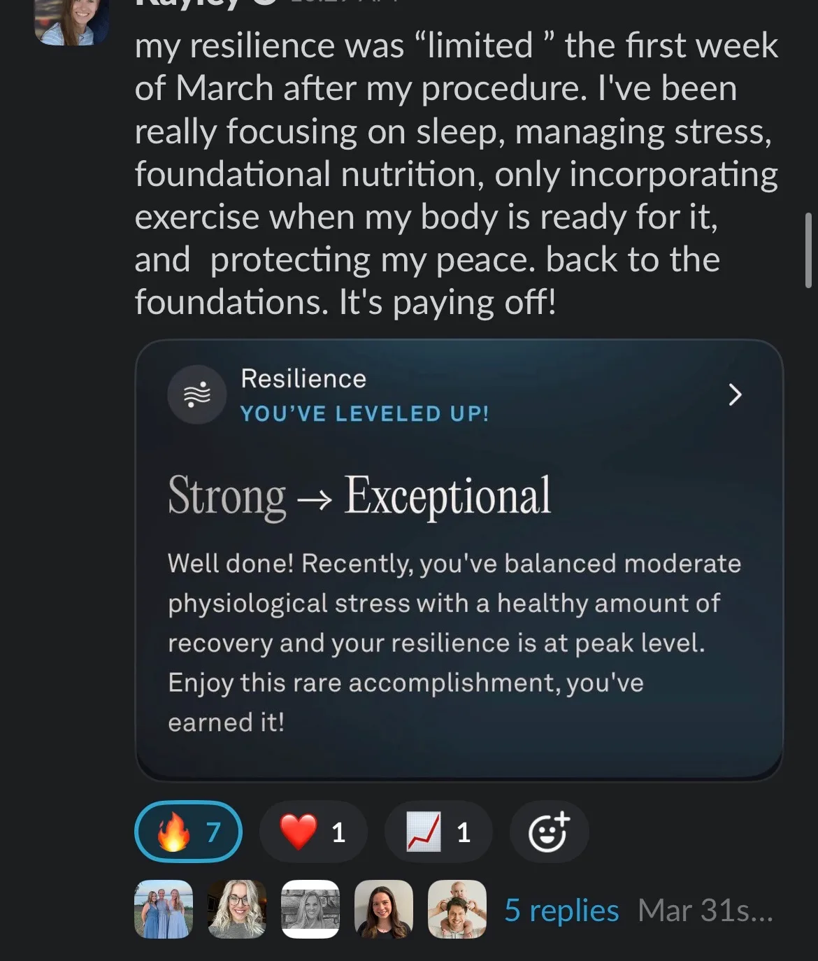 Client win shared in the Nurture community