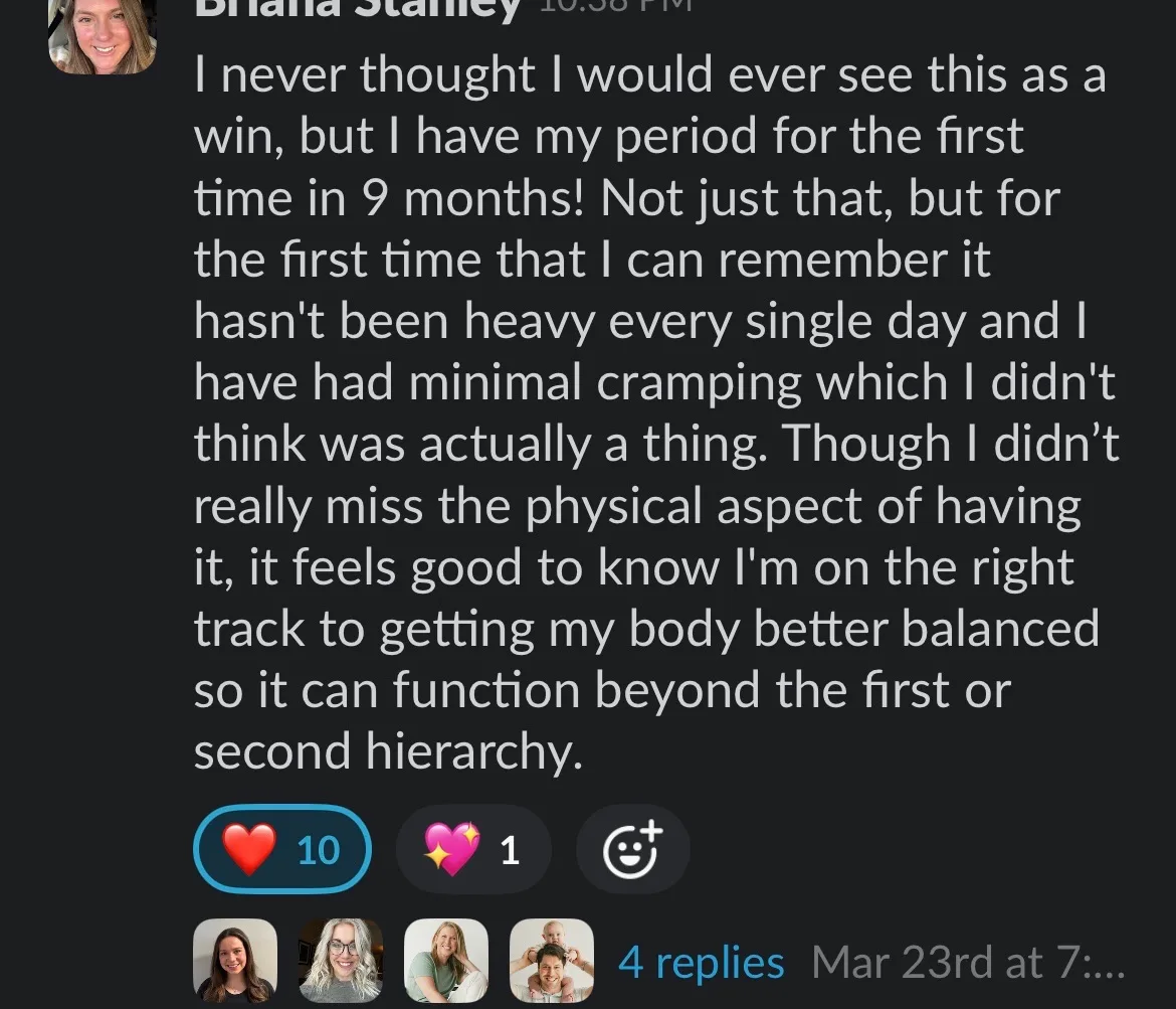 Client win shared in the Nurture community
